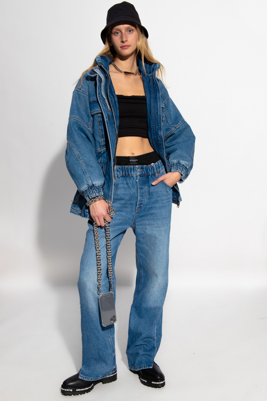 アレキサンダーワン Cropped Wrapped Front Shirt ブランドオフ alexanderwang コットン その他トップス コット アレキサンダーワン Cropped Wrapped Front Shirt ブランドオフ
